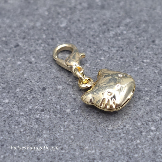 Cat Clip On Charm, Bracelet, Necklace, Brass 18k Gold, Stitch Marker, Zipper, Planner Charm