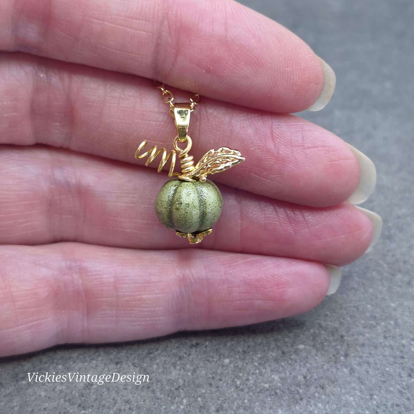Porcelain Pumpkin Clip On Charm, Bracelet, Necklace, Stitch Marker, Zipper Pull