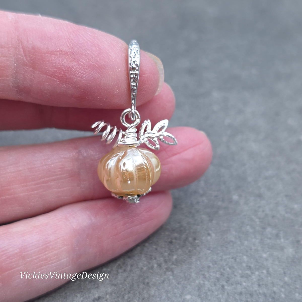 Glass Pumpkin Earrings, Autumn Earrings