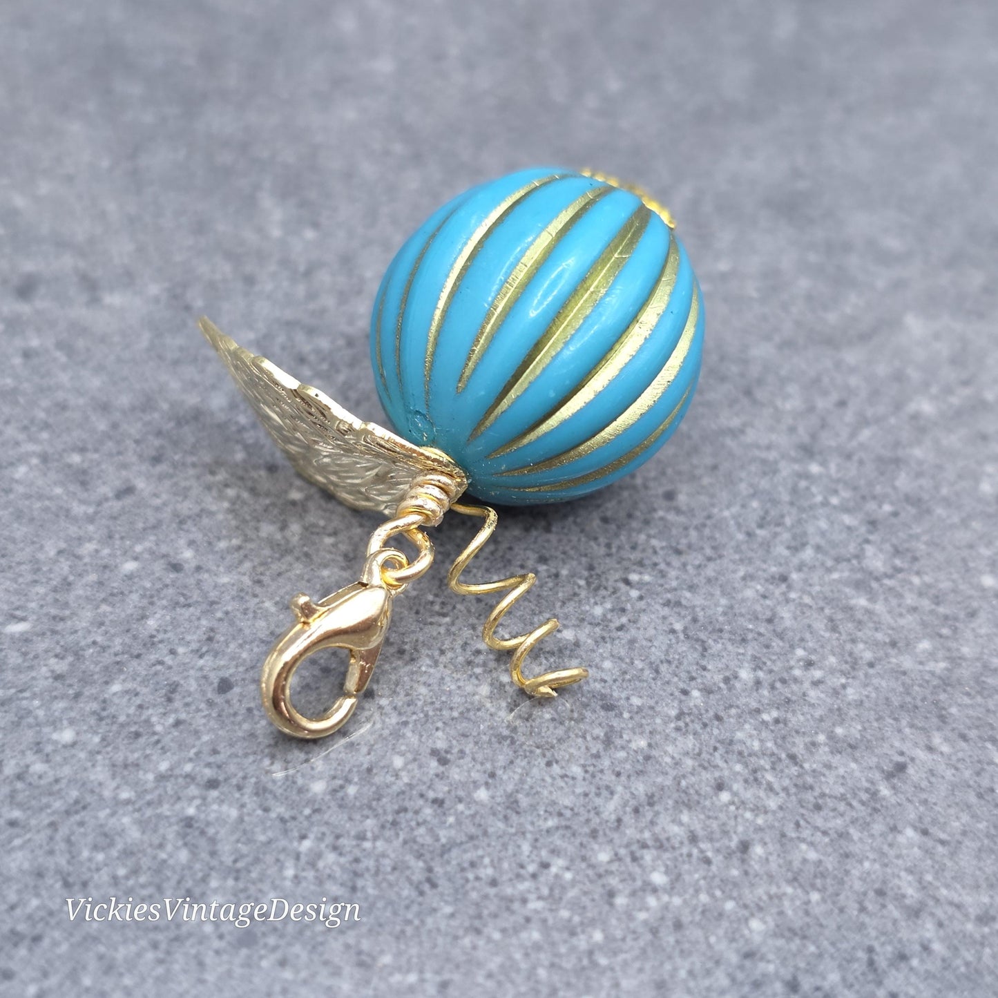 Pumpkin Clip On Charm, Bracelet, Necklace, Stitch Marker, Zipper Pull, Halloween Autumn Gift