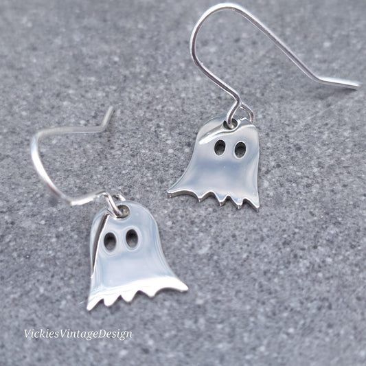 Ghost Earrings, Sheet Ghost Stainless Steel Jewelry