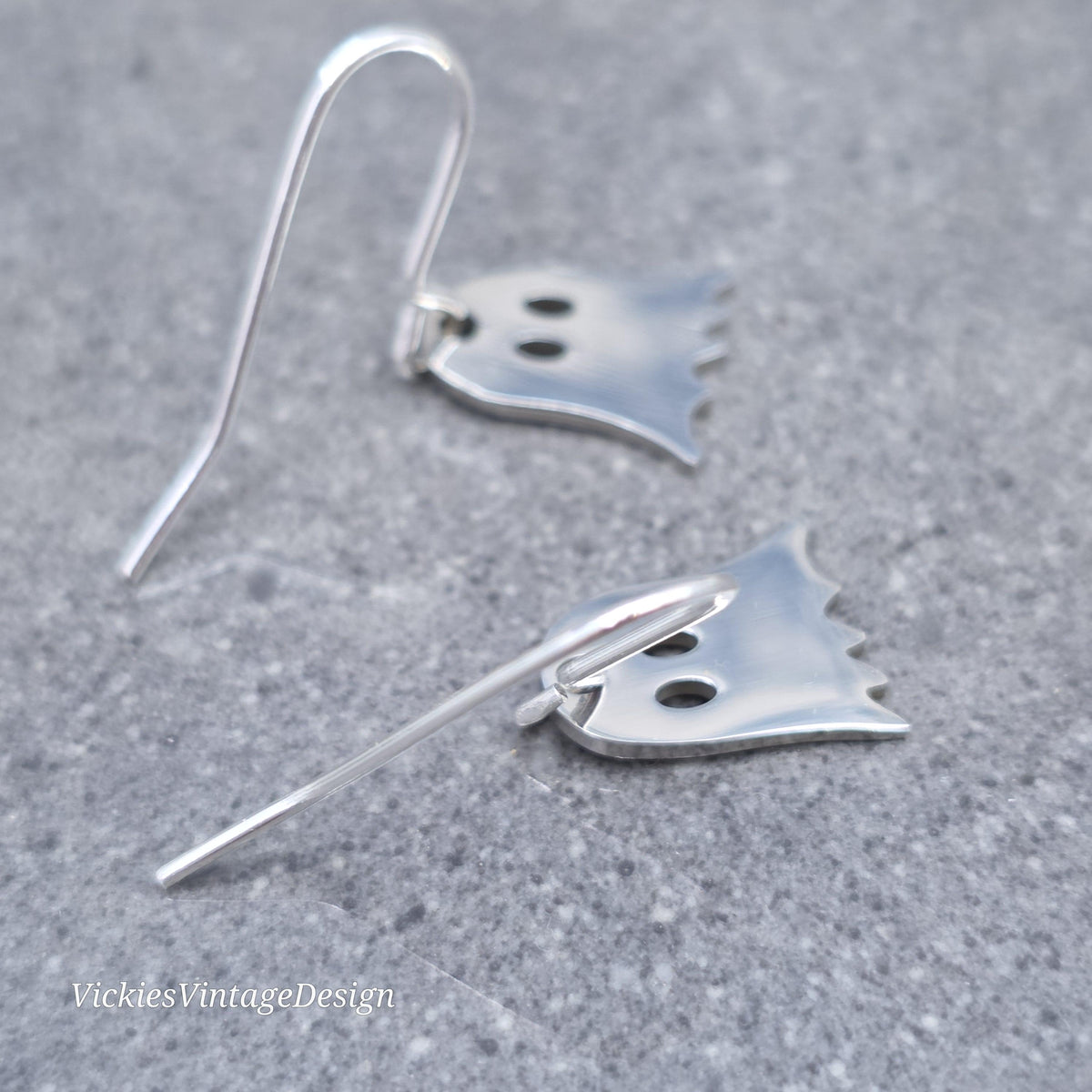 Ghost Earrings, Sheet Ghost Stainless Steel Jewelry