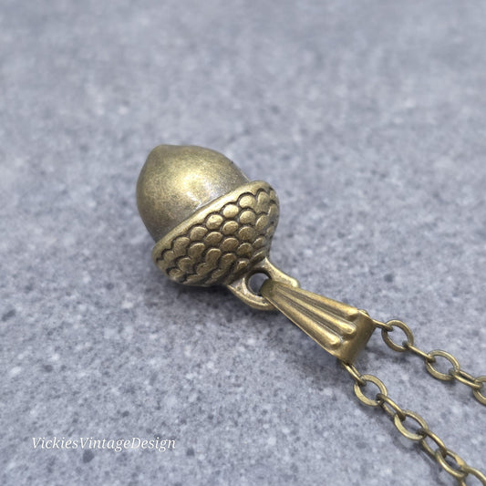 Acorn Necklace, Autumn Jewellery