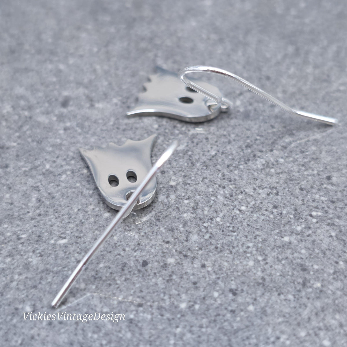 Ghost Earrings, Sheet Ghost Stainless Steel Jewelry