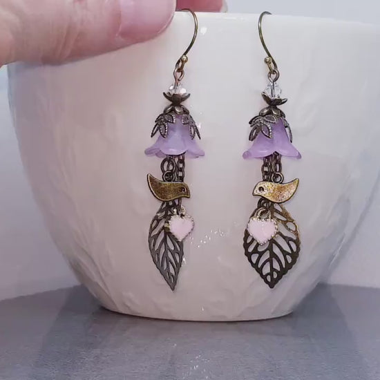 Flower Earrings, Hypoallergenic Ear Wires, Sterling Silver Ear Wires, PRIMERO Crystals®