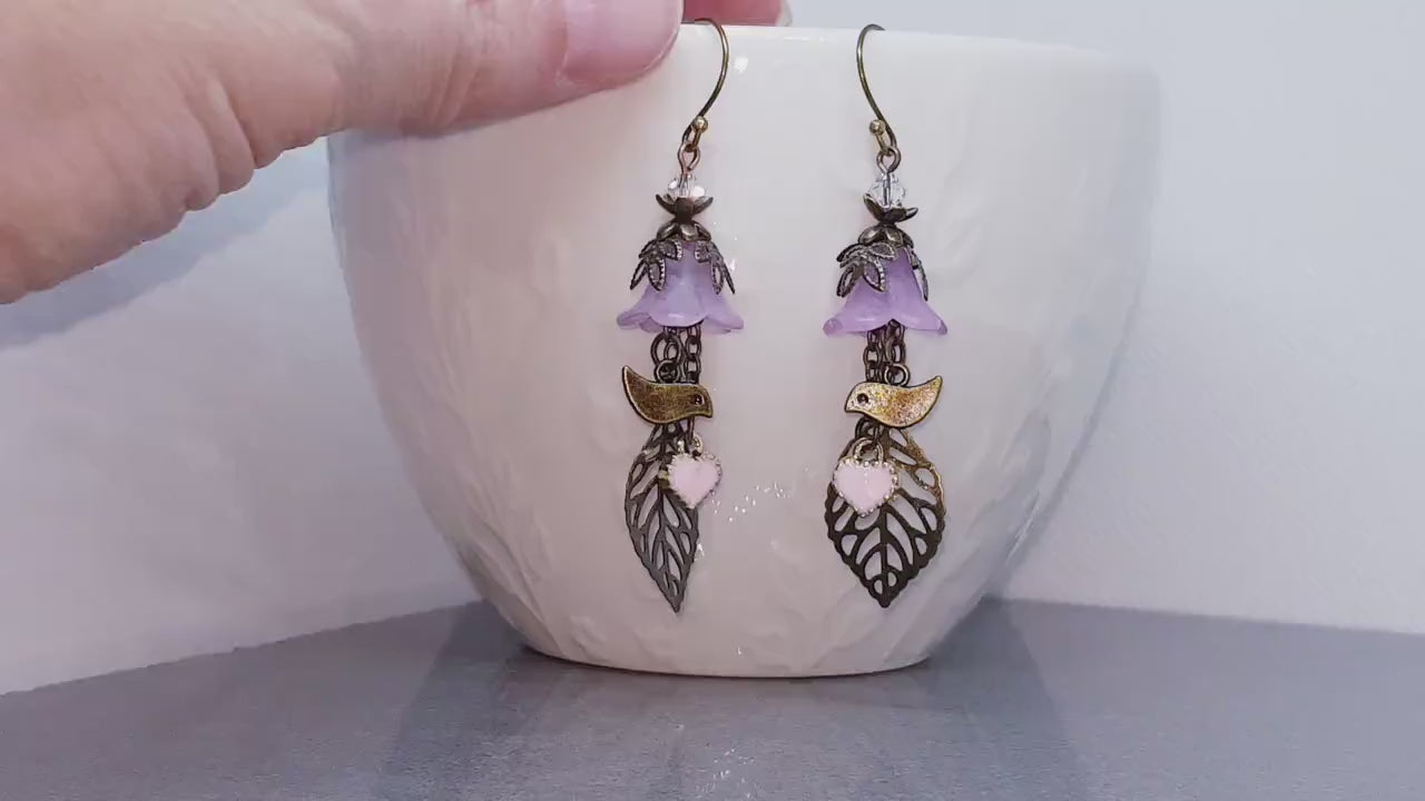 Flower Earrings, Hypoallergenic Ear Wires, Sterling Silver Ear Wires, PRIMERO Crystals®