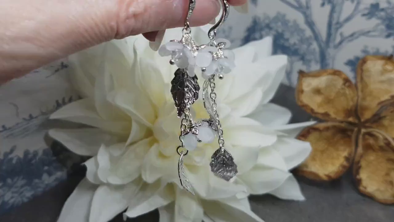 Flower Earrings, Clear PRIMERO Crystals®, Hypoallergenic Ear Wires, Special Occasion Earrings, Crystal Flower Earrings