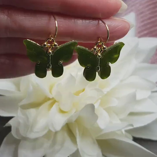 Butterfly Earrings, Hypoallergenic Ear Wires, Butterfly Lover Earrings