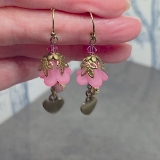 Flower Earrings, Hypoallergenic or Sterling Silver Ear Wires, PRIMERO Crystals® Earrings