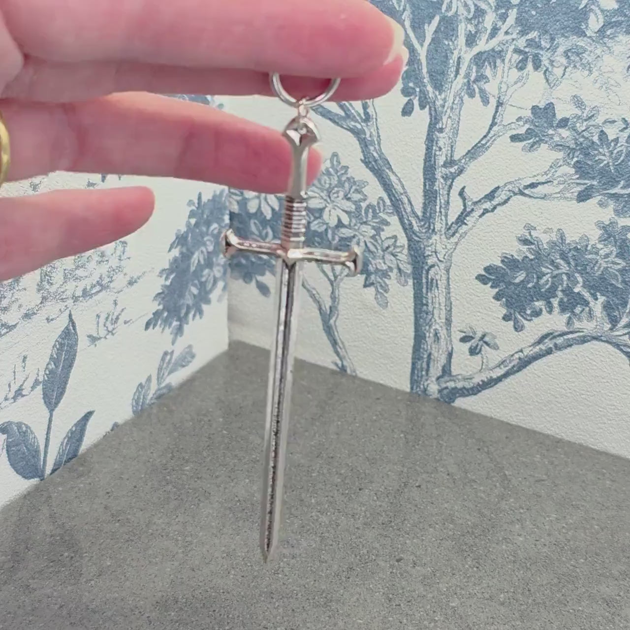 Sword bag charm, Dagger keychain with clip, keyring Lobster clasp, keys handbags or backpacks