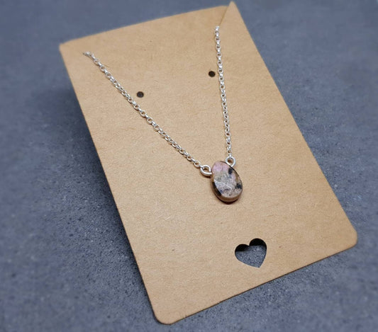 Handmade Rhodonite Gemstone Necklace