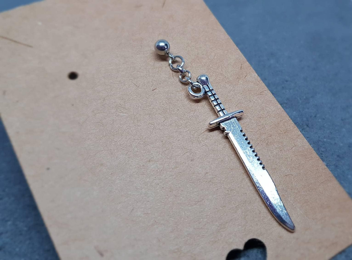 Bowie Knife Single Dagger Earring ~ Pair Also Available