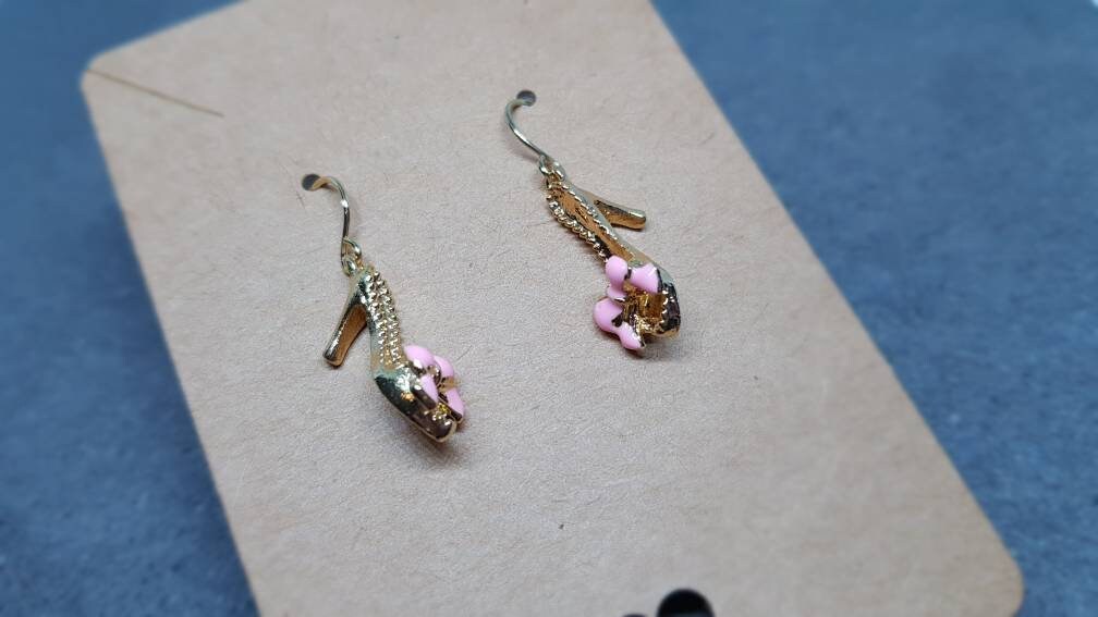 Kitten Heel Mule Shoe Earrings