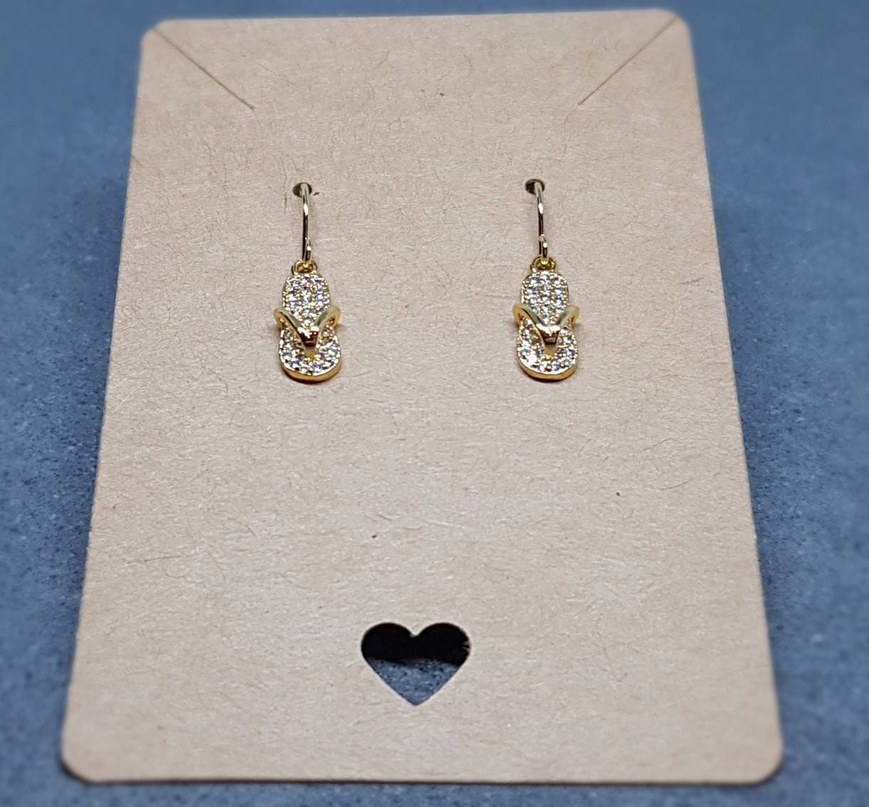 Cubic Zirconia Flip Flop Earrings