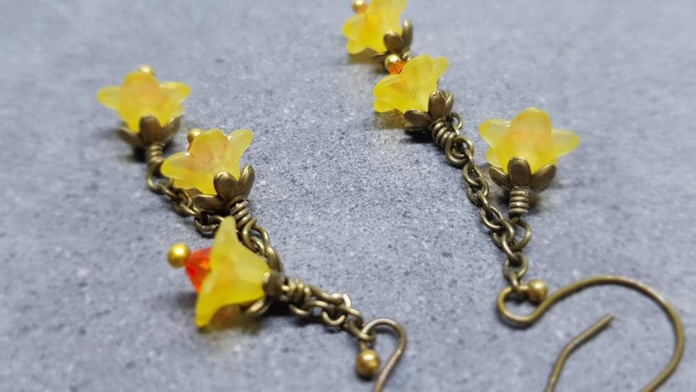 Daffodil Flower Earrings