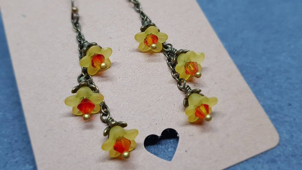 Daffodil Flower Earrings