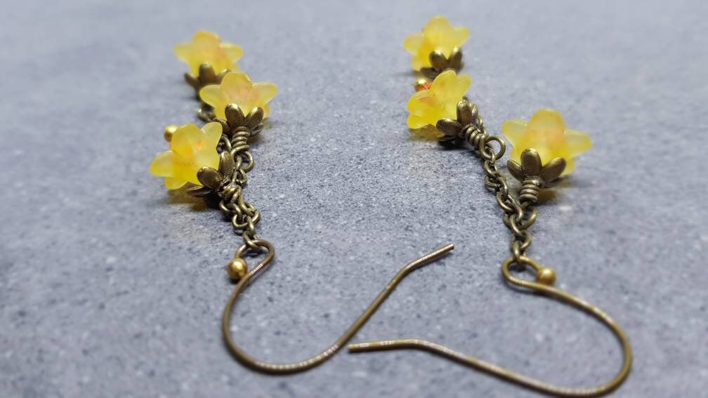 Daffodil Flower Earrings