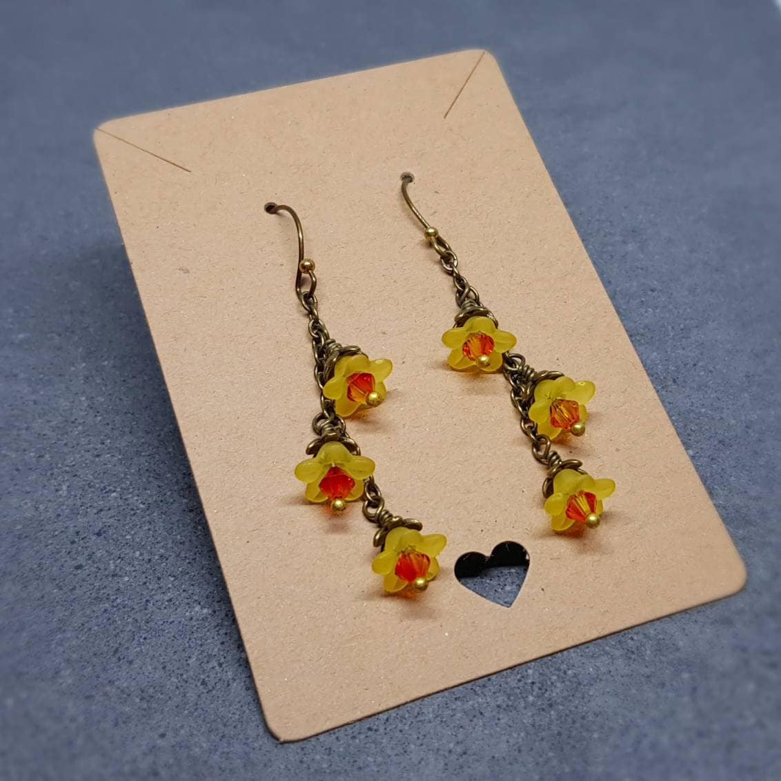 Daffodil Flower Earrings