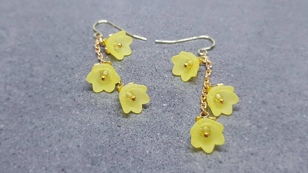 Yellow Flower Earrings