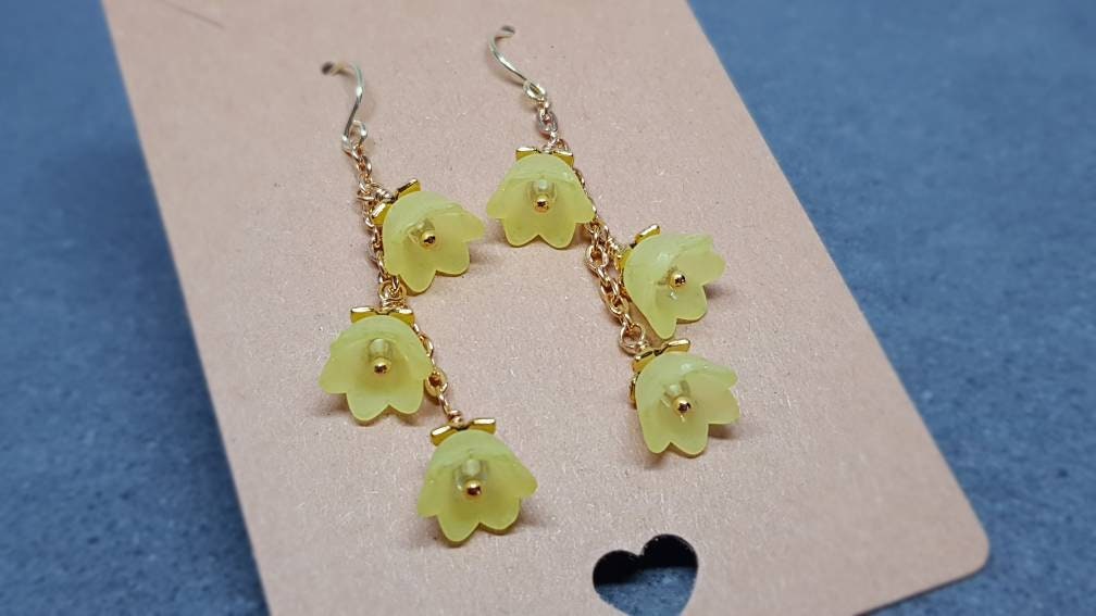 Yellow Flower Earrings