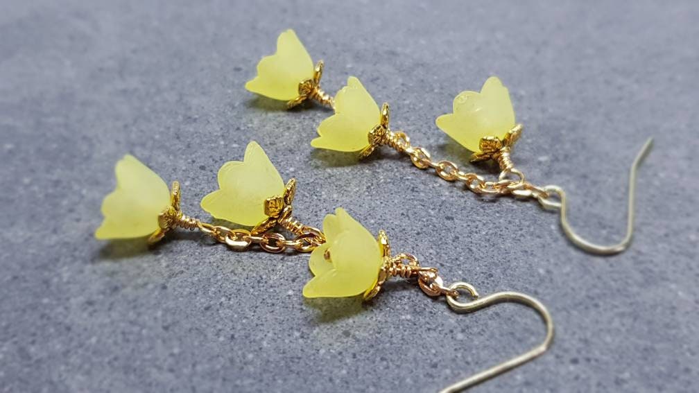 Yellow Flower Earrings