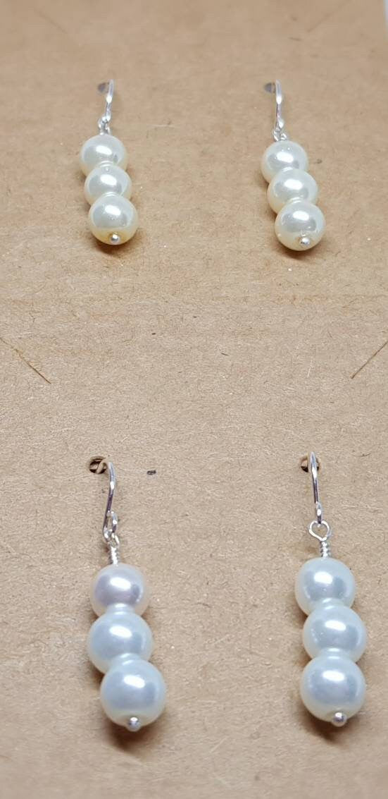 Glass Pearl Earrings