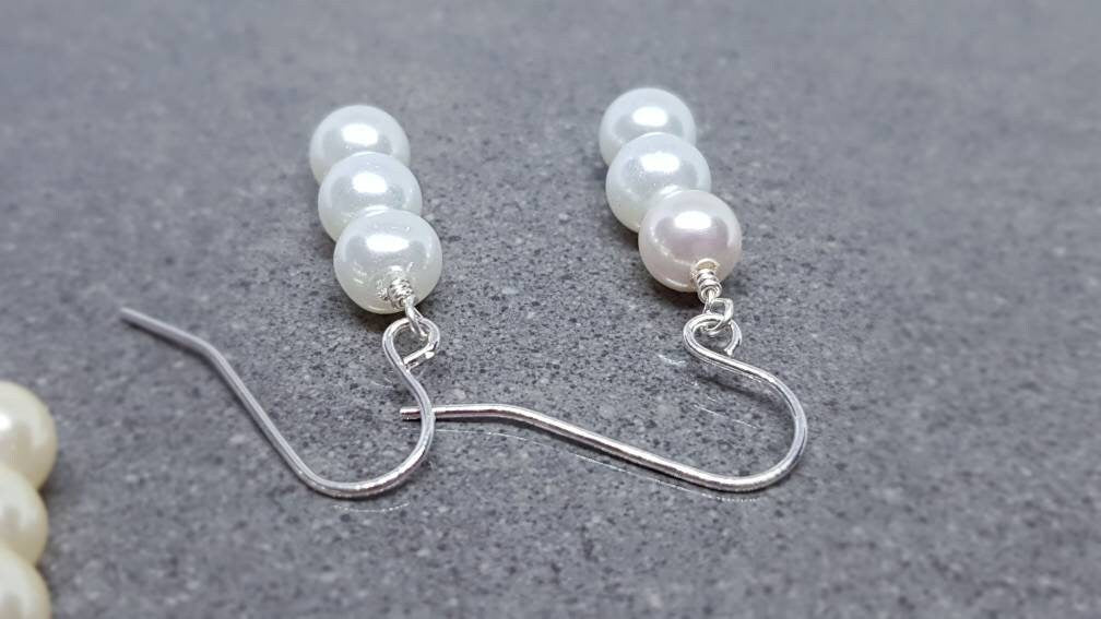 Glass Pearl Earrings