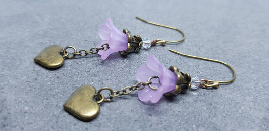 Flower Earrings, Hypoallergenic ear wires, Sterling Silver Ear Wires, PRIMERO Crystals®