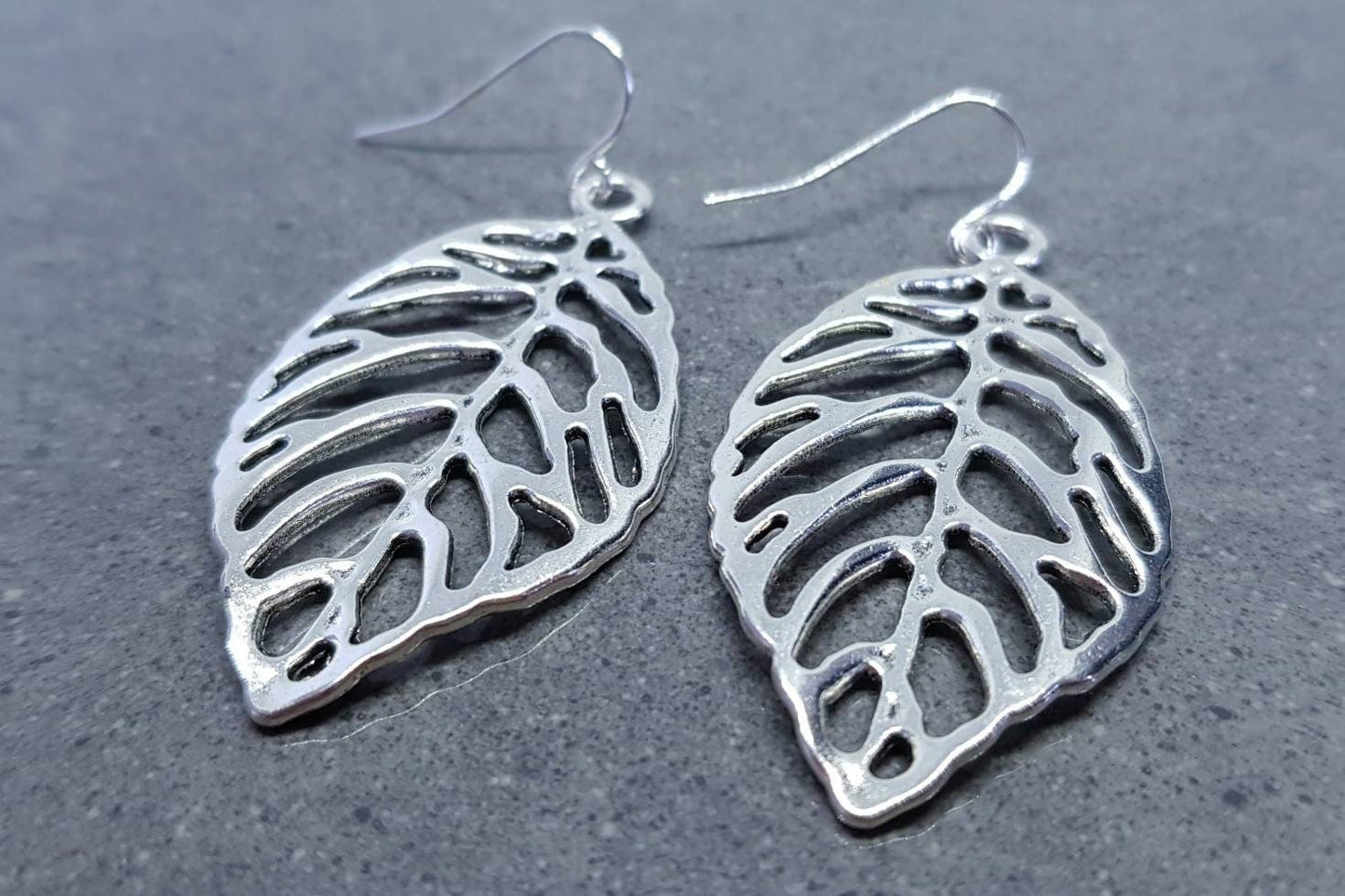 Leaf Earrings, Hypoallergenic Ear Wires, Silver Leaf Earrings, Tree Earrings, Leaf Earrings, Sterling Silver Ear Wires, Gift for her