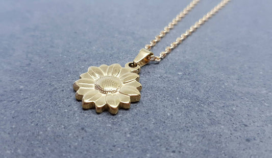 Gold Sunflower Necklace