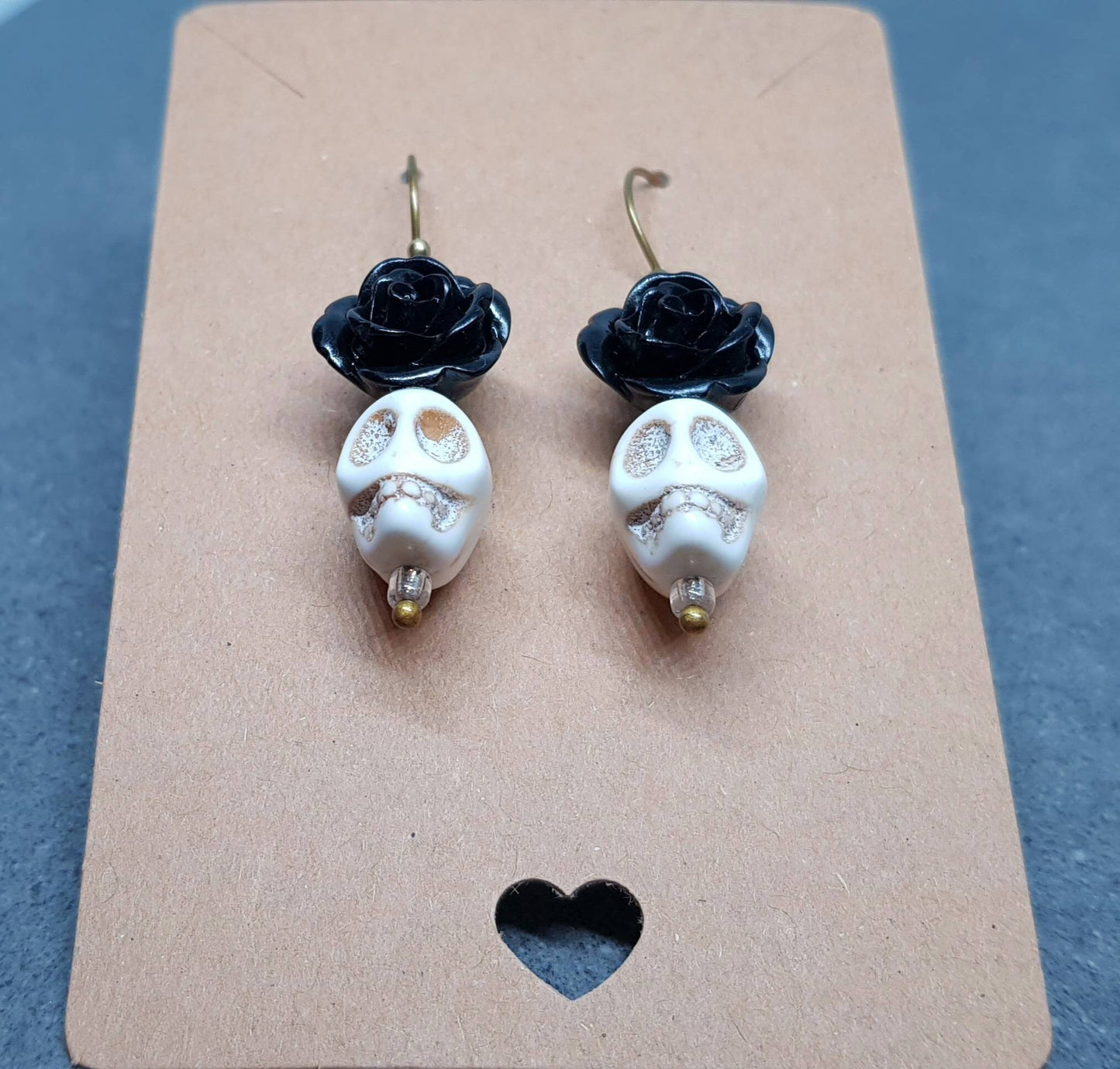 Sugar Skull Earrings, Hypoallergenic Ear Wires, Day of the Dead Themed, Dia De Los Muertos Earrings, Mexican Holiday, Gothic Jewelry