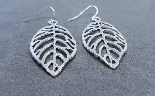 Leaf Earrings, Hypoallergenic Ear Wires, Silver Leaf Earrings, Tree Earrings, Leaf Earrings, Sterling Silver Ear Wires, Gift for her