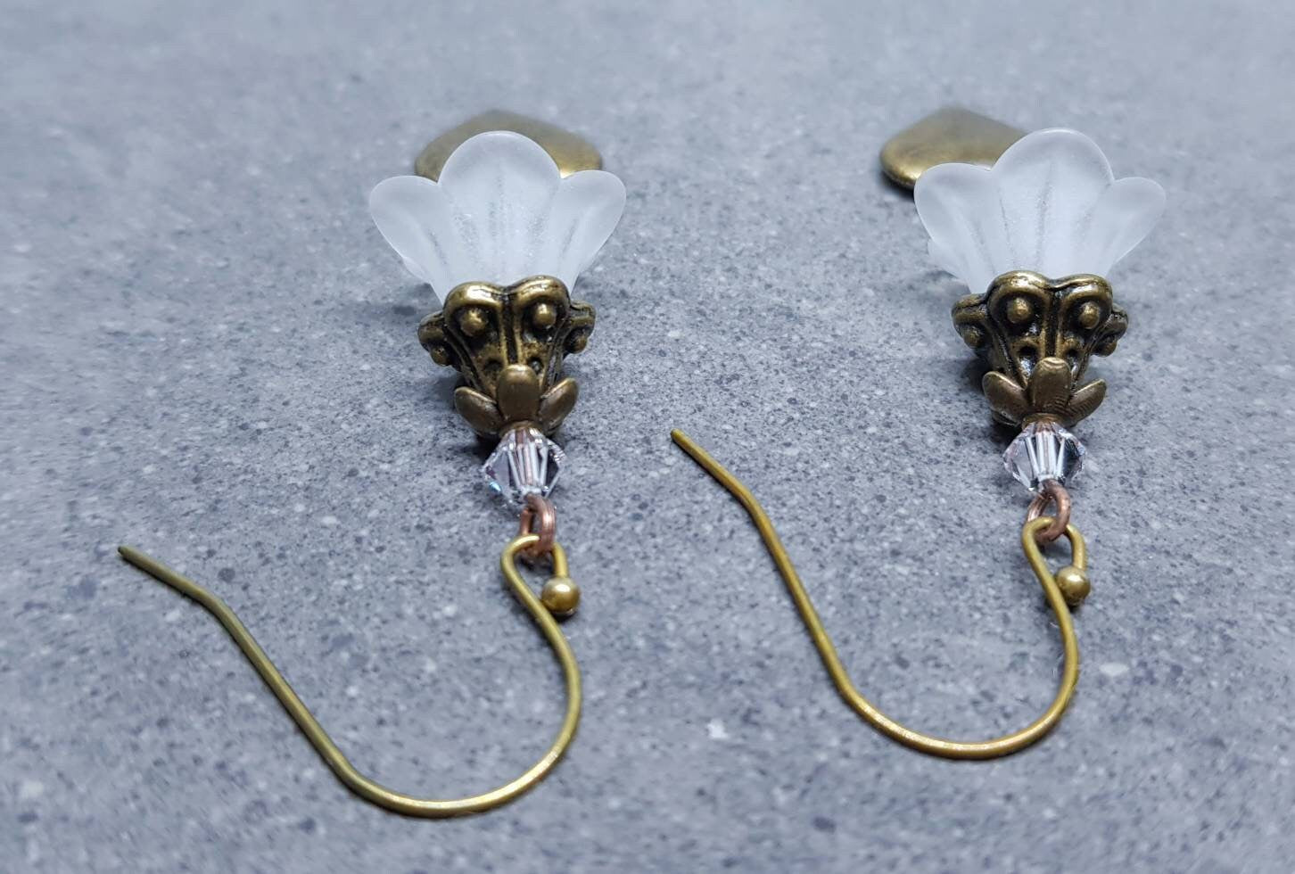 Flower Earrings, Hypoallergenic ear wires, Sterling Silver Ear Wires, PRIMERO Crystals®