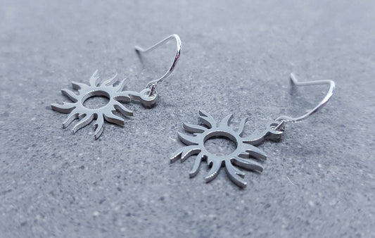 Silver Sun Earrings