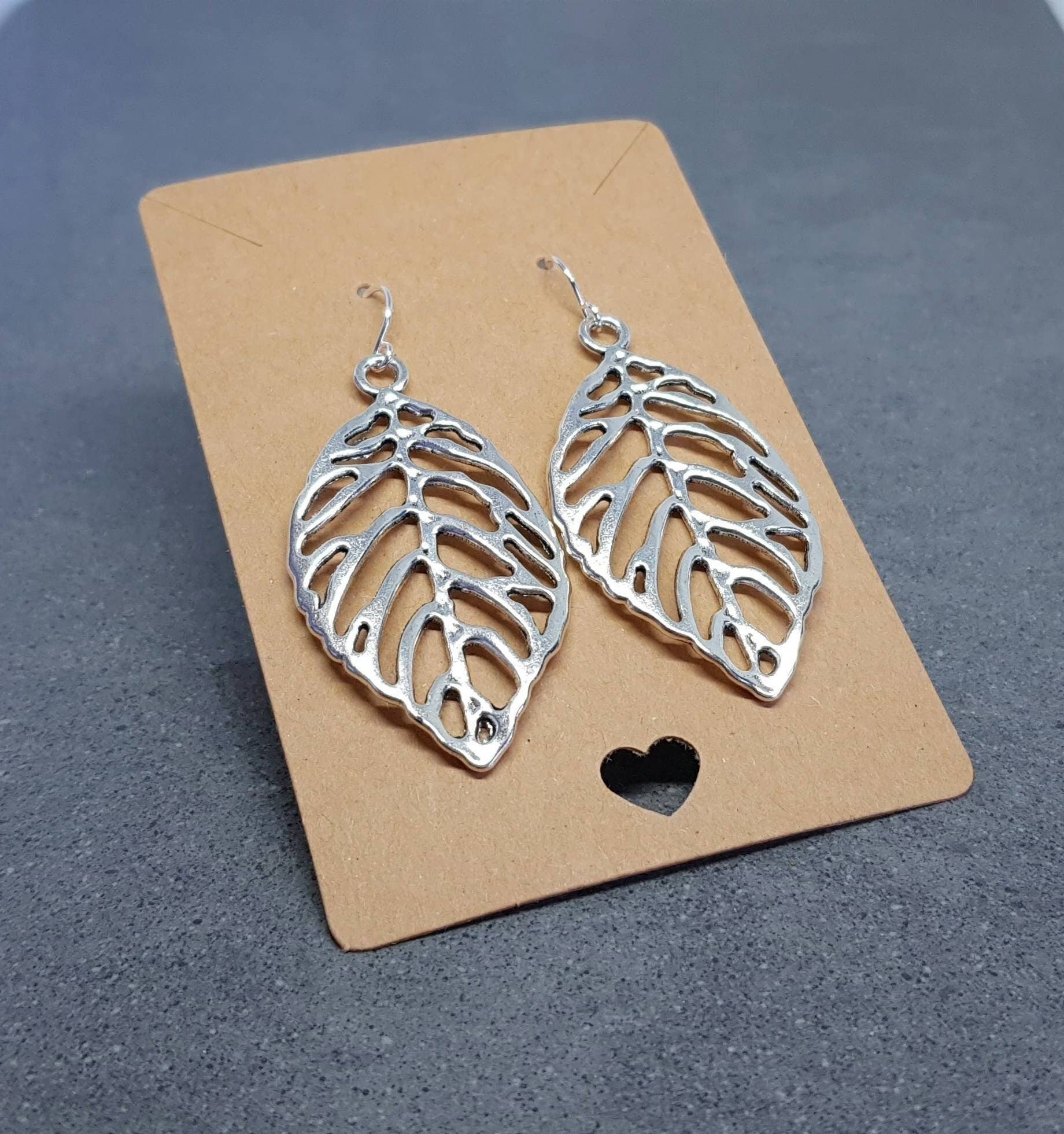 Leaf Earrings, Hypoallergenic Ear Wires, Silver Leaf Earrings, Tree Earrings, Leaf Earrings, Sterling Silver Ear Wires, Gift for her