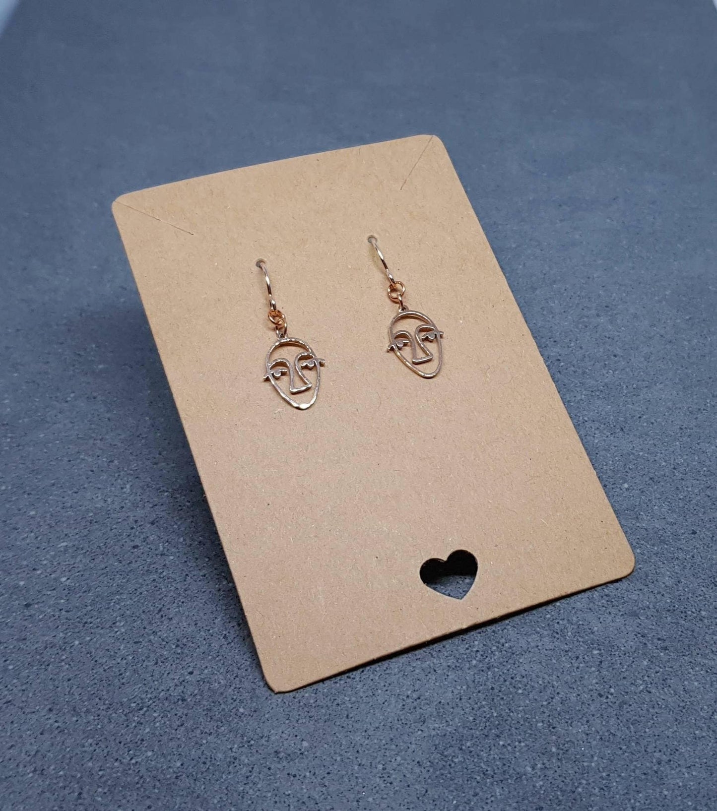 Abstract Face Stainless Steel Earrings