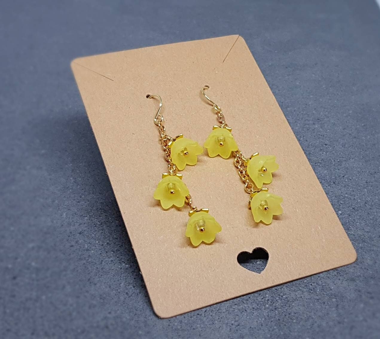 Yellow Flower Earrings