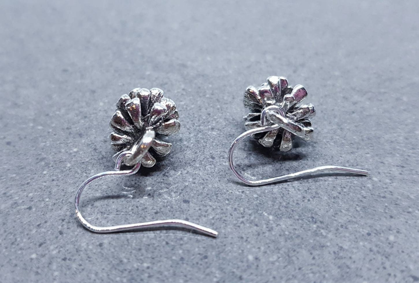 Silver Pinecone Earrings