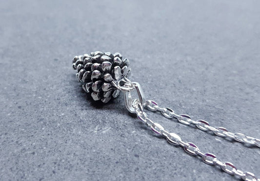 Silver Pinecone Necklace