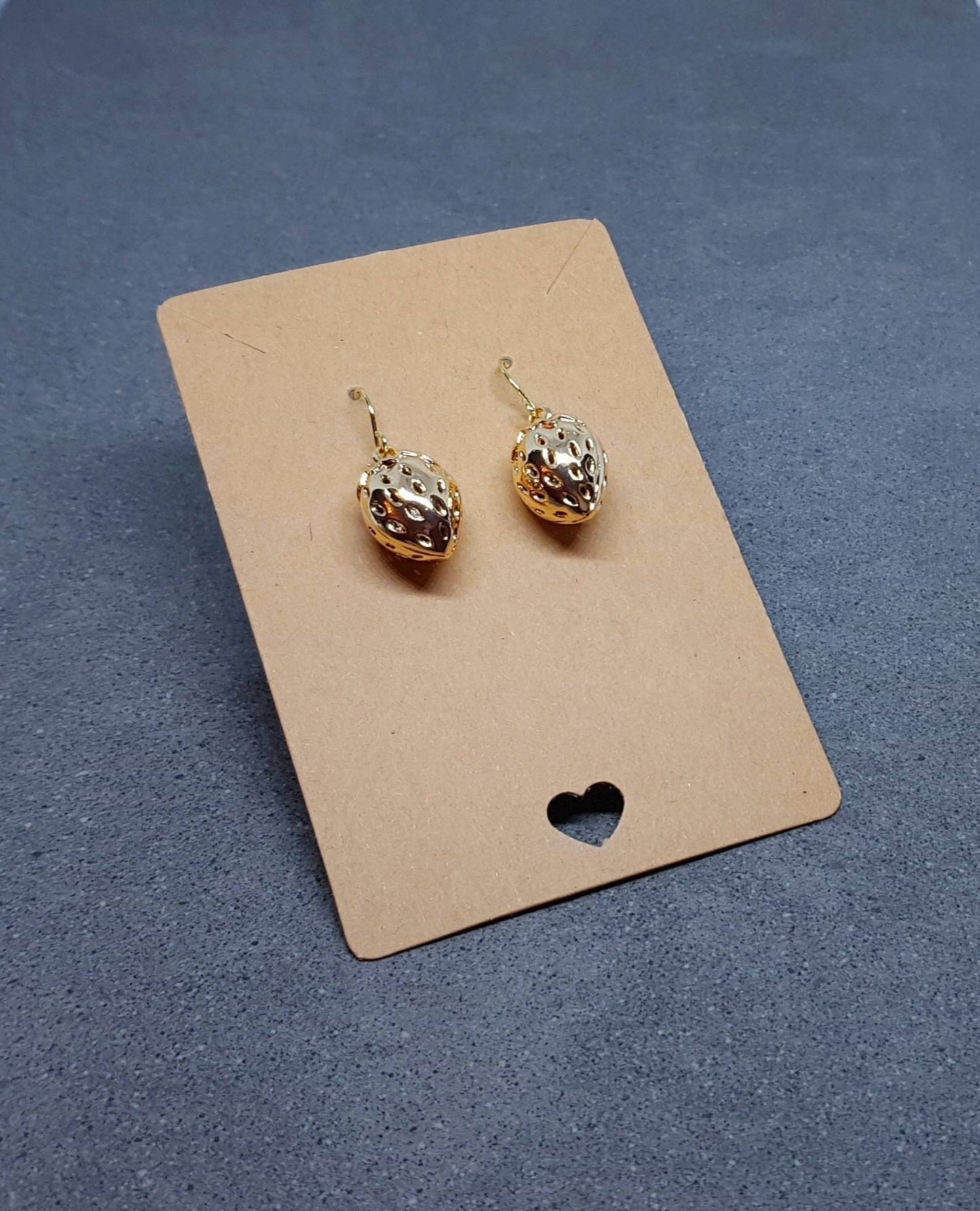 18K Gold Plated Strawberry Earrings