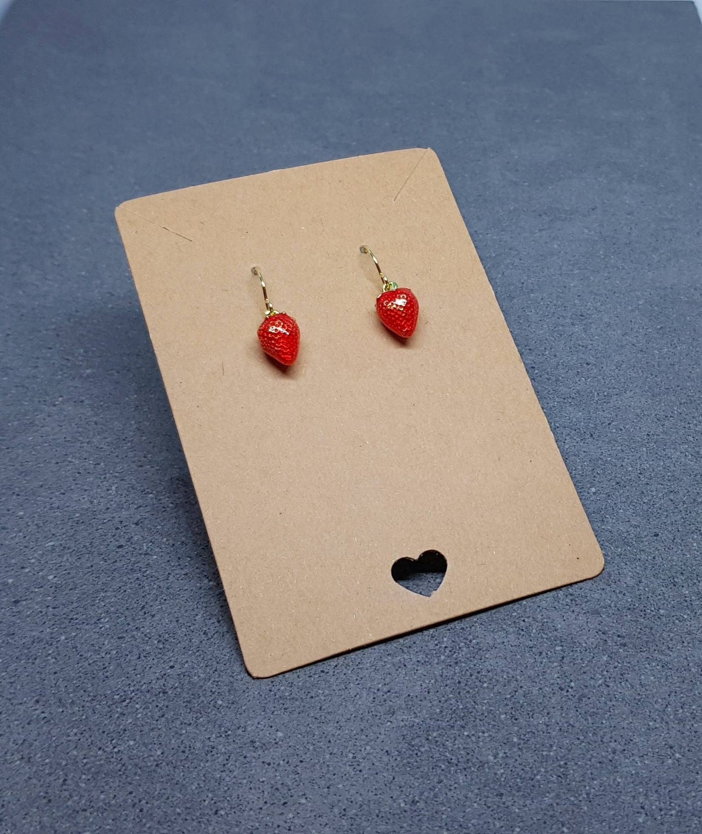 18K Gold Plated Strawberry Earrings