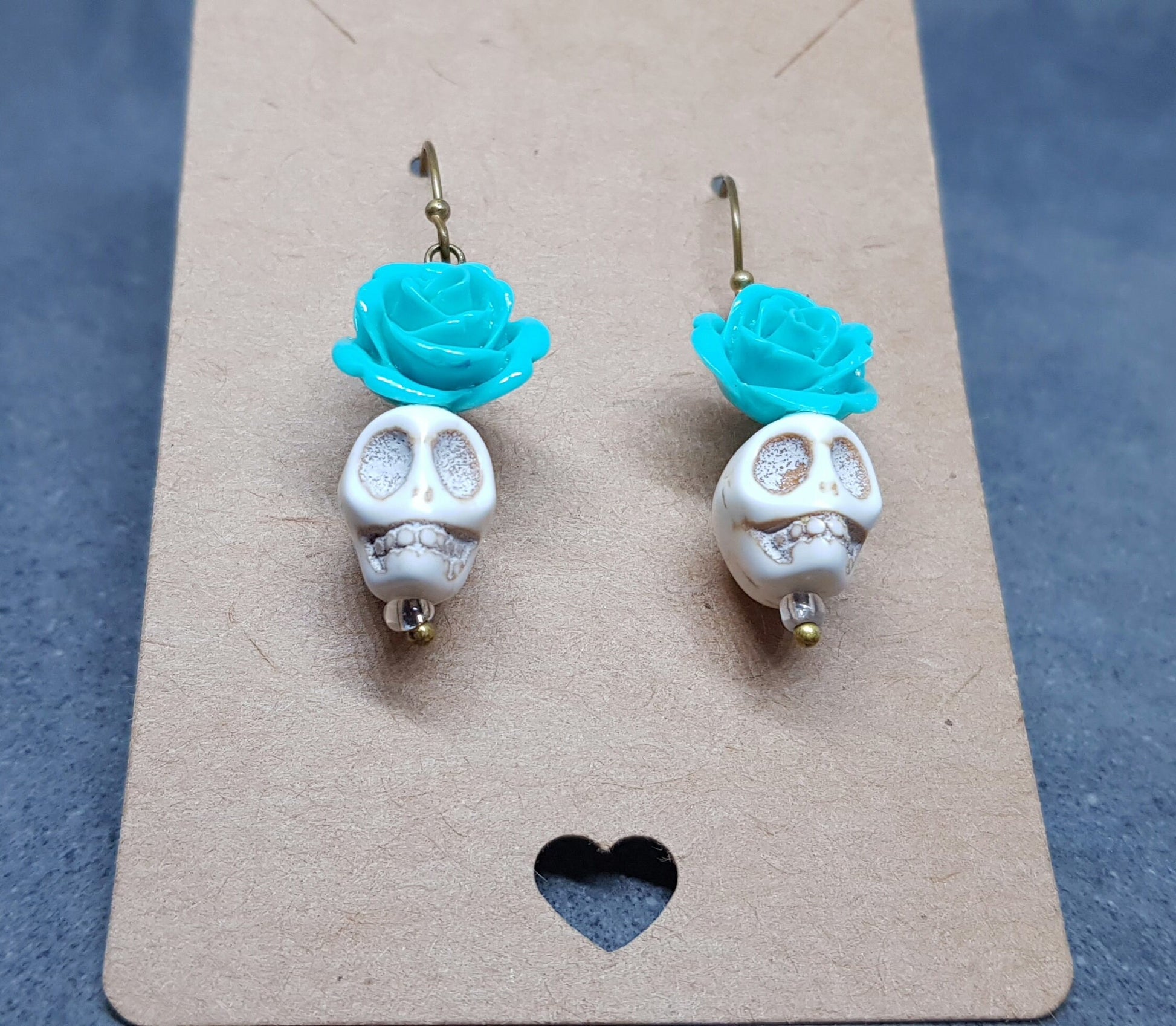 Sugar Skull Earrings, Hypoallergenic Ear Wires, Day of the Dead Themed, Dia De Los Muertos Earrings, Mexican Holiday, Gothic Jewelry