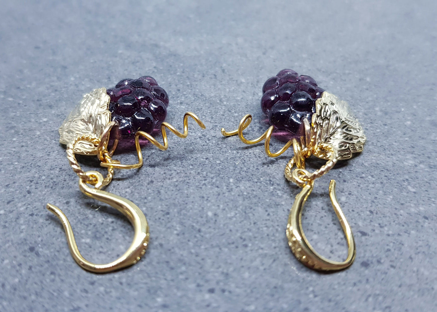 Glass Grape Earrings