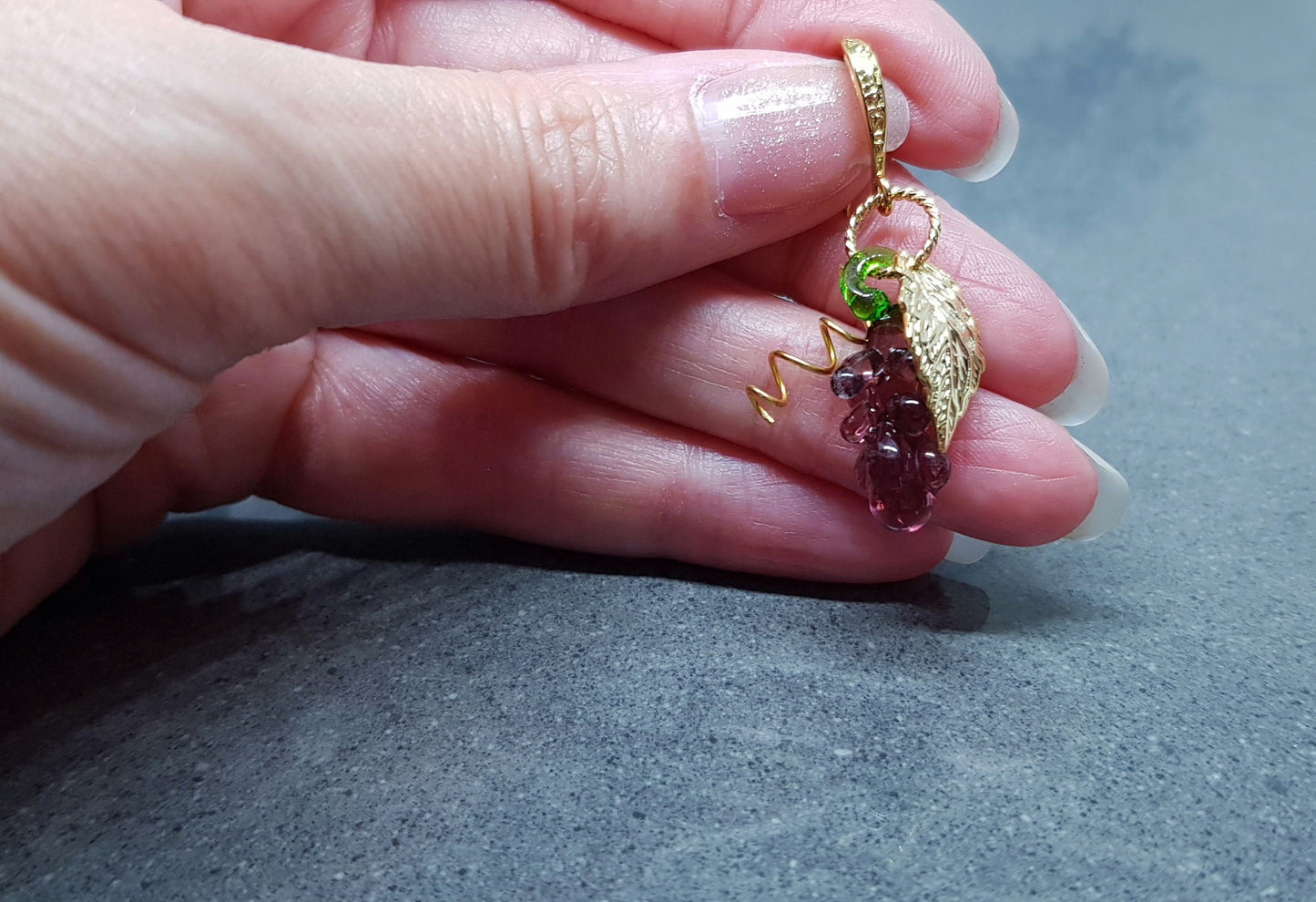 Glass Grape Earrings