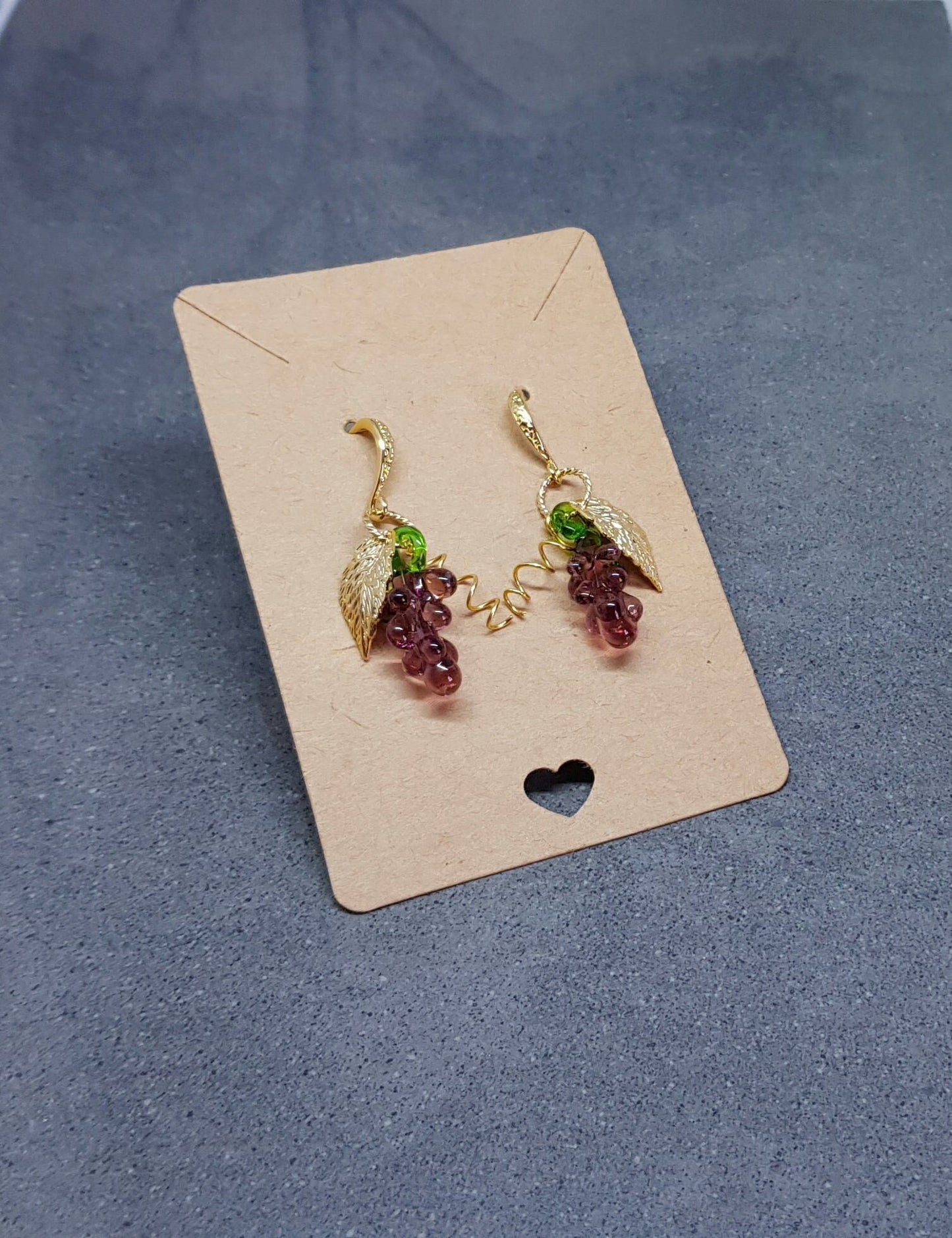 Glass Grape Earrings