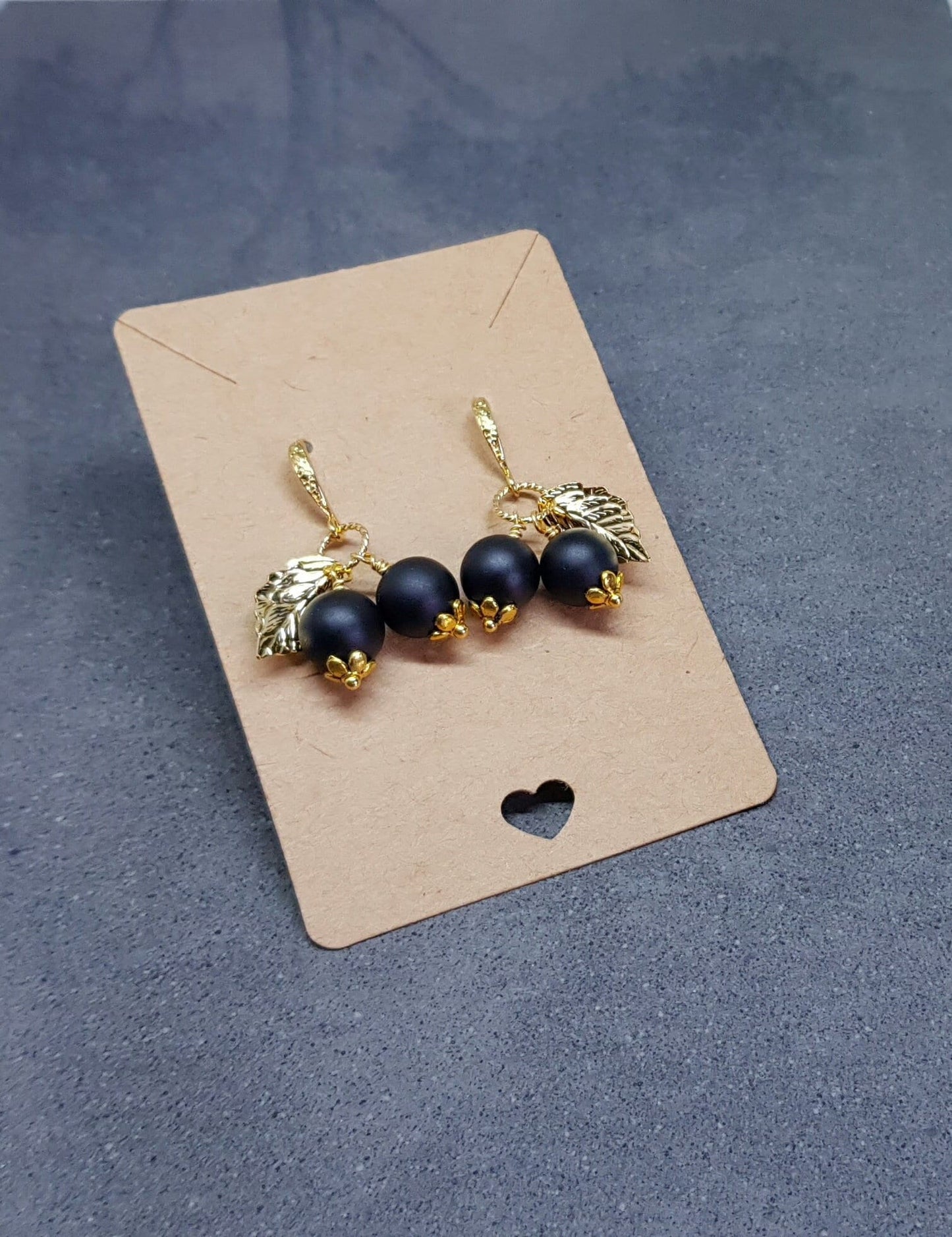 Glass Blackcurrant Earrings