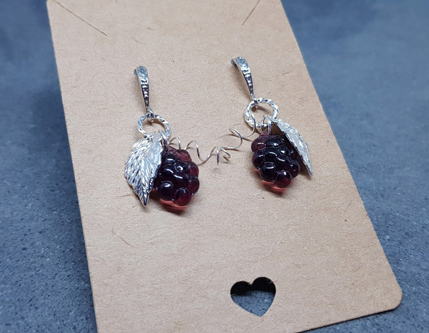 Glass Grape Earrings