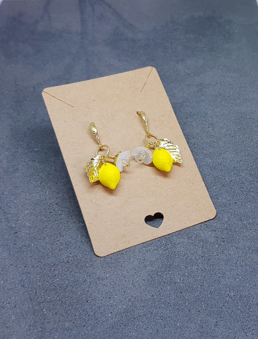 PRIMERO Crystals® Glass Lemon Fruit Earrings