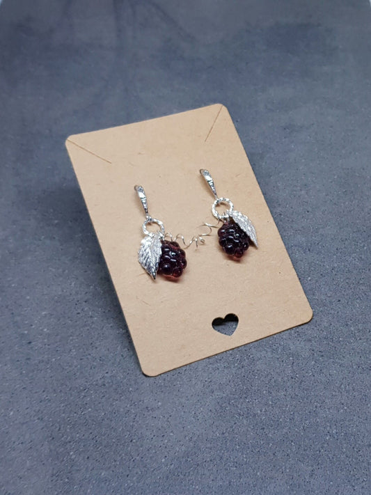 Glass Grape Earrings