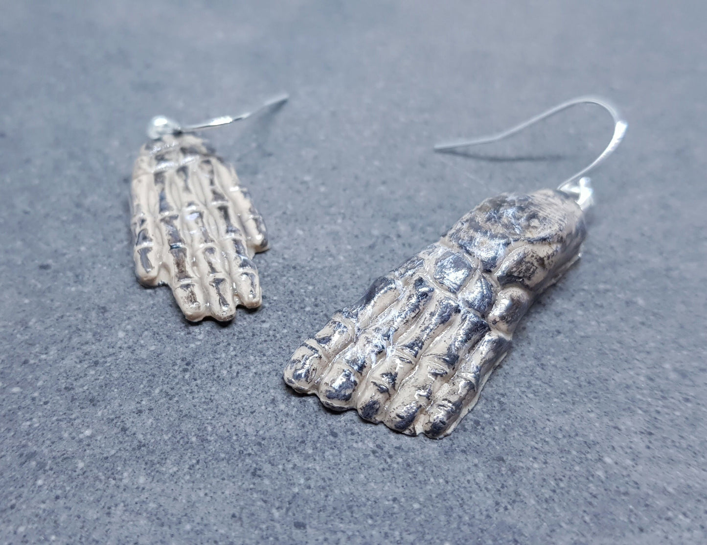 Skeleton Hand and Foot Earrings